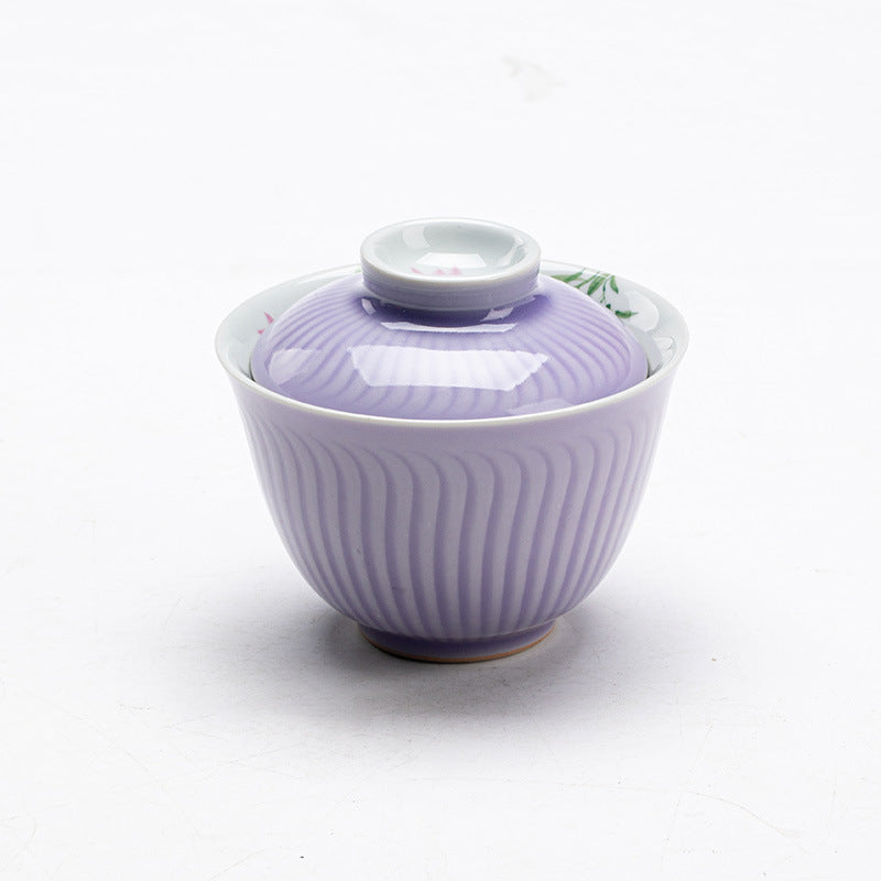 Rose of Sharon purple | Hand-painted Magnolia fragrance | Late Morning Gaiwan