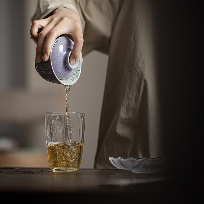 Rose of Sharon purple | Hand-painted Magnolia fragrance | Late Morning Gaiwan