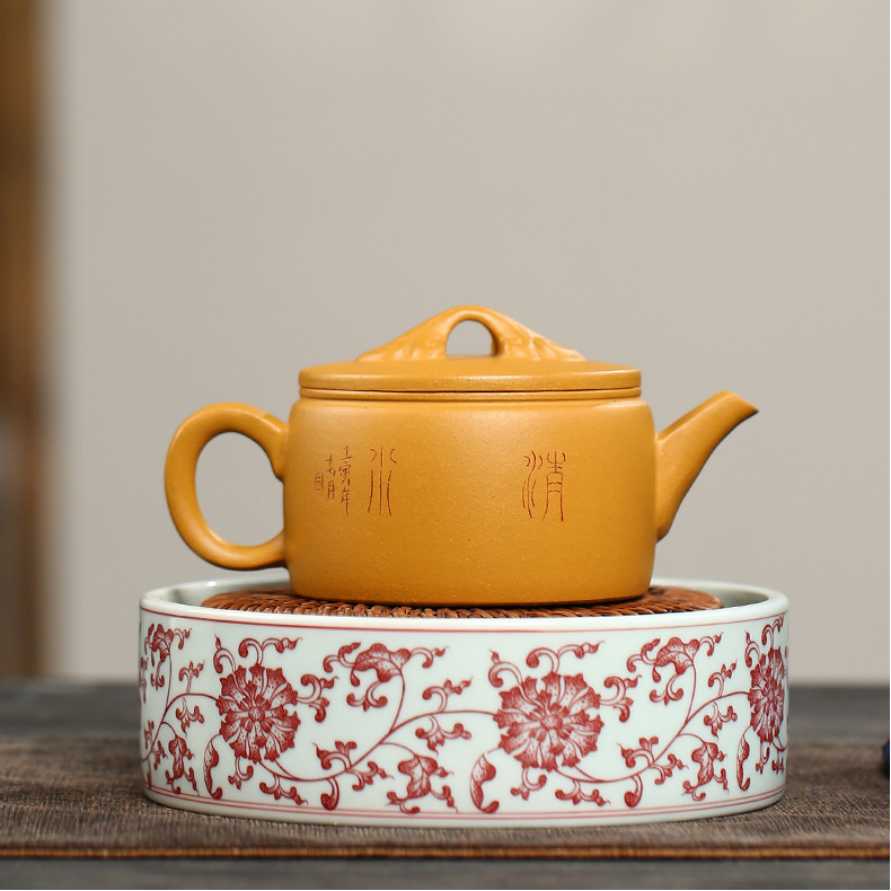 Large Yixing teapot | Golden Duan clay | Handmade