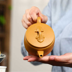 Large Yixing teapot | Golden Duan clay | Handmade