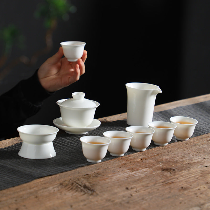 White porcelain tea set | Gongfu tea set