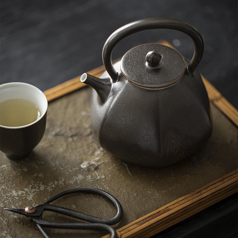 Hand-painted sand-gold glaze | Near Mountain Ti Liang Teapot - DH TEA