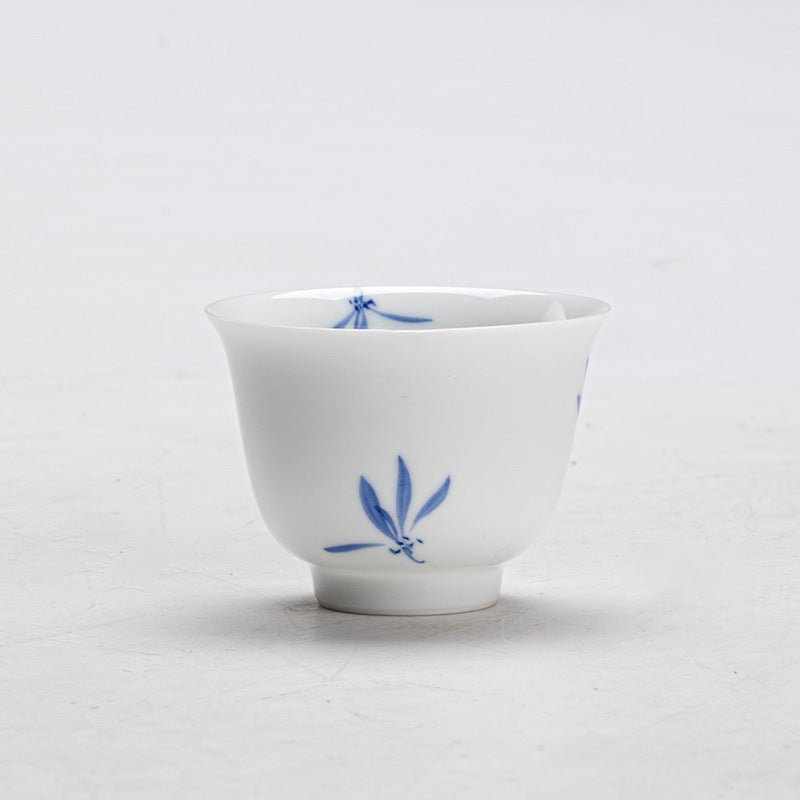 Jade clay | Hand-painted Autumn water orchid | Returning from afar tea cup - DH TEA